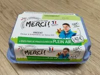 Sucre et nutriments contenus dans Merci