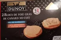Количество сахара в 2 Blocs de foie gras de canard mi-cuit