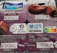 Amount of sugar in Paturette légère* chocolat