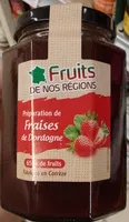 Quantité de sucre dans Préparation de fraises de Dordogne