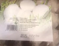入っている砂糖の量 Oeufs blancs frais