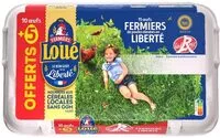 Jumlah gula yang masuk 10 + 5 x Œufs fermiers Label Rouge de poules élévées en liberté