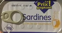 Jumlah gula yang masuk Sardine a l'huile de tournesol