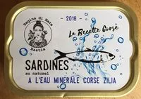 Sardines au naturel eau de zilia