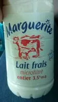 Zuckermenge drin Lait frais entier