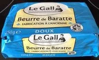 含糖量 Beurre de baratte doux