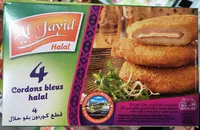 Количество сахара в 4 Cordons bleus halal - Surgelée