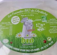 Quantité de sucre dans Faisselles bio de l'Ardèche
