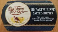 Cantidad de azúcar en Unpasteurised Churned Salted Butter
