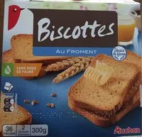 入っている砂糖の量 Biscottes au froment