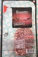 Amount of sugar in Rosette Auchan 120g - 12 tranches