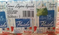 中的糖分和营养成分 Auchan creme legere fluide 15