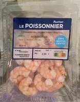 入っている砂糖の量 Crevettes decortiquees cuites refrigerées