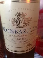 Sucre et nutriments contenus dans Monbazillac 2005