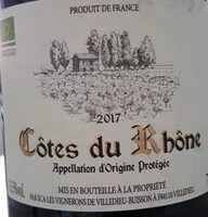 Sucre et nutriments contenus dans Cote du rhone