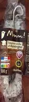 Sokerin määrä sisällä Saucisse Sèche d'auvergne
