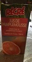 Sokerin määrä sisällä Jus de pamplemousse