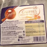 चीनी की मात्रा Gaufres poudrées aux oeufs