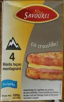 Cantidad de azúcar en Rosti façon montagnard