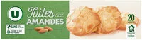 入っている砂糖の量 Tuiles aux amandes