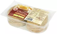 入っている砂糖の量 Muffins au blé complet