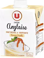 चीनी की मात्रा Crème anglaise saveur vanille UHT