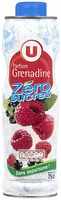 Quantité de sucre dans Sirop à la fraise 0% de sucre sans aspartame