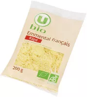 İçindeki şeker miktarı Fromage au lait cru Emmental français rapé grasse Bio 31%mg