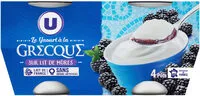 Amount of sugar in Yaourt à la grecque brassé sucré sur préparation mûres