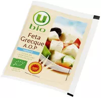 Suhkru kogus sees Féta grecque AOP au lait pasteurisé de brebis et chèvre issue de l'agriculture biologue, 4% de mg