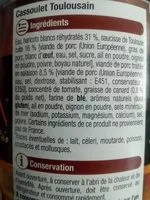 Amount of sugar in Cassoulet toulousain