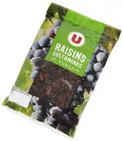 Amount of sugar in Raisins Sultanine, calibre 235/265
