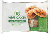 Sokerin määrä sisällä Mini cakes aux Fruits Confits