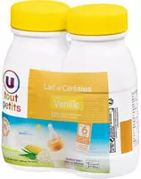 含糖量 Lait et céréales goût vanille