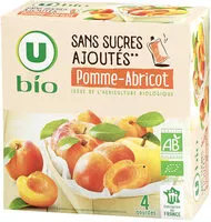 İçindeki şeker miktarı Purée pomme abricot sans sucres ajoutés