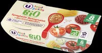 含糖量 Bols spaghetti bolognaise avec morceaux U_TOUT_PETITS Bio