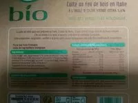 入っている砂糖の量 Pizza aux trois fromages issue de l'agriculture biologique