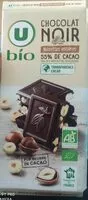 Suhkru kogus sees Chocolat noir noisettes entières