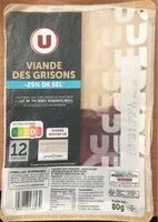 चीनी की मात्रा Viande de grison -25% de sel