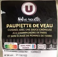 चीनी की मात्रा Paupiette de veau