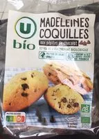 Количество сахара в Madeleines coquilles bio aux pepites de chocolat