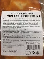 Quantité de sucre dans Tielles setoises x 2