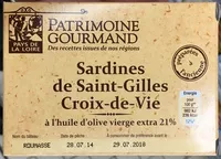 Sokerin määrä sisällä Sardines de Saint-Gilles-Croix-de-Vie