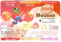 Zuckermenge drin Mousse au fromage frais Fraise, Abricot, Framboise
