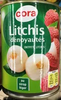 Zuckermenge drin Litchis dénoyautés au sirop léger
