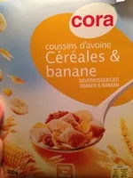 Sokerin määrä sisällä Coussins d'avoine céréales et banane