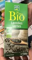 Количество сахара в Lentilles vertes