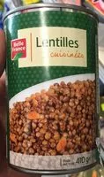 Quantité de sucre dans Lentilles, cuisinées