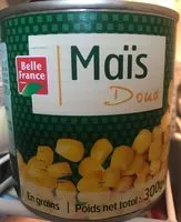 चीनी की मात्रा Maïs Doux