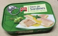 Zuckermenge drin Filets de Sardines à l'huile d'olive vierge extra